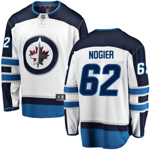 Nelson Nogier Winnipeg Jets Men's Fanatics Branded White Breakaway Away Jersey
