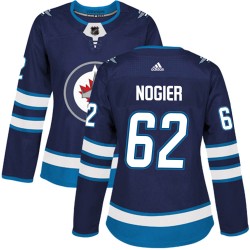 Nelson Nogier Winnipeg Jets Women's Adidas Authentic Navy Home Jersey
