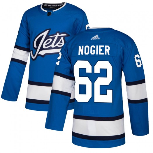 Nelson Nogier Winnipeg Jets Youth Adidas Authentic Blue Alternate Jersey