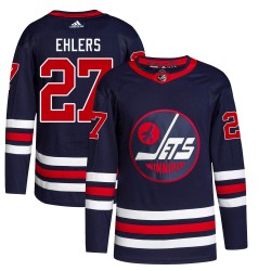 Nikolaj Ehlers Winnipeg Jets Men's Adidas Authentic Navy 2021/22 Alternate Primegreen Pro Jersey