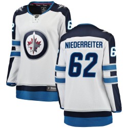 Nino Niederreiter Winnipeg Jets Women's Fanatics Branded White Breakaway Away Jersey