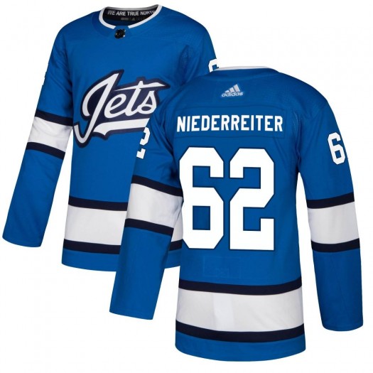 Nino Niederreiter Winnipeg Jets Youth Adidas Authentic Blue Alternate Jersey