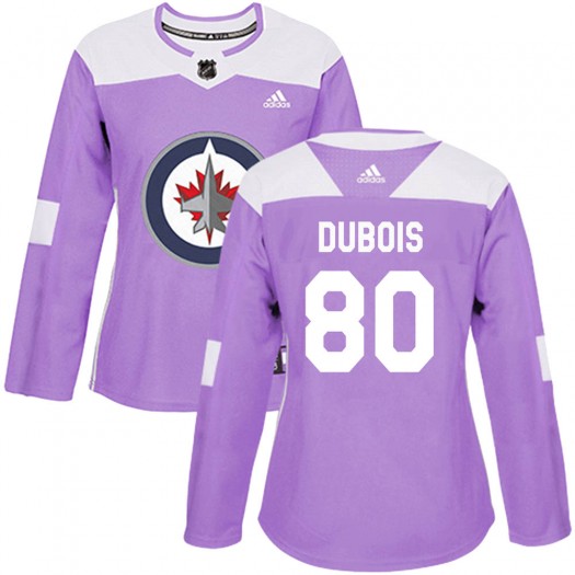 Pierre-Luc Dubois Winnipeg Jets Women's Adidas Authentic Purple Fights Cancer Practice Jersey