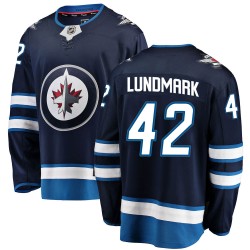 Simon Lundmark Winnipeg Jets Men's Fanatics Branded Blue Breakaway Home Jersey