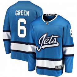 Ted Green Winnipeg Jets Men's Fanatics Branded Blue Breakaway Alternate Jersey