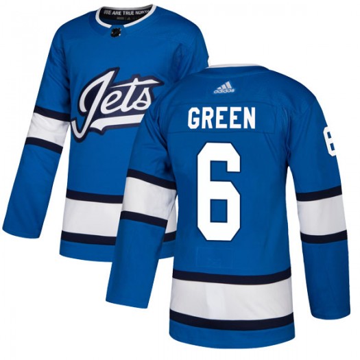 Ted Green Winnipeg Jets Youth Adidas Authentic Blue Alternate Jersey