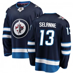 Teemu Selanne Winnipeg Jets Men's Fanatics Branded Blue Breakaway Home Jersey