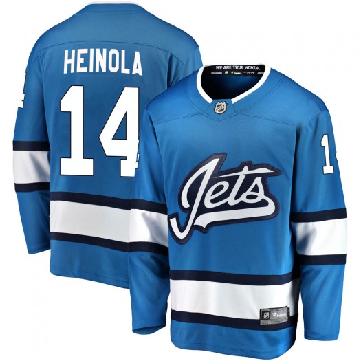Ville Heinola Winnipeg Jets Youth Fanatics Branded Blue Breakaway Alternate Jersey