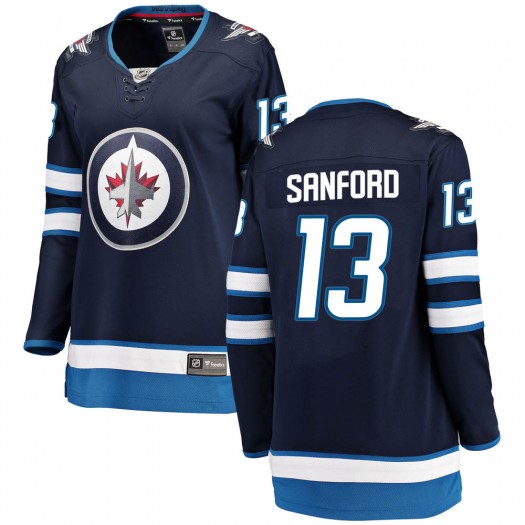 Zach Sanford Winnipeg Jets Women's Fanatics Branded Blue Breakaway Home Jersey