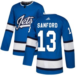 Zach Sanford Winnipeg Jets Youth Adidas Authentic Blue Alternate Jersey